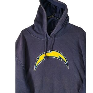 Reebok Mens Los Angeles Chargers Hoodie Navy Blue Fleece Pullover 8425H 3XL